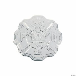 Pretend Play |   Firefighter Badges- 12 Pc. Novelty Toys Pretend Play