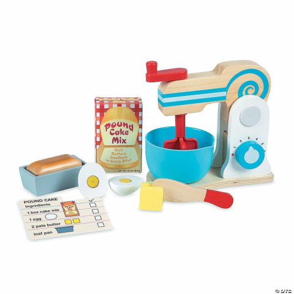 Pretend Play |   Melissa & Doug Wooden Make A Cake Mixer Set Novelty Toys Play Sets