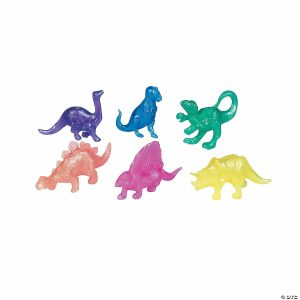 Putty & Squishy Toys |   1 3/4″ – 2″ Bulk 48 Pc. Mini Pearlized Squishy Vinyl Dinosaurs Novelty Toys Putty & Squishy Toys