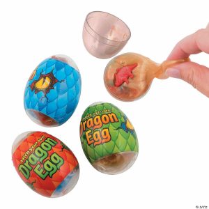 Putty & Squishy Toys |   2 1/2″ Hatch Your Own Dinosaur in Slime-Filled Plastic Eggs – 12 Pc. Novelty Toys Putty & Squishy Toys