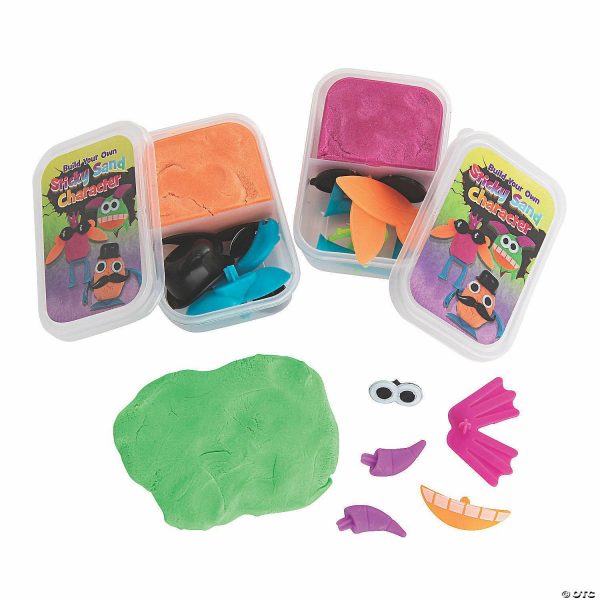 Putty & Squishy Toys |   3 3/4″ x 2 1 2″ Build Your Own Sticky Sand Characters – 12 Pc. Novelty Toys Putty & Squishy Toys