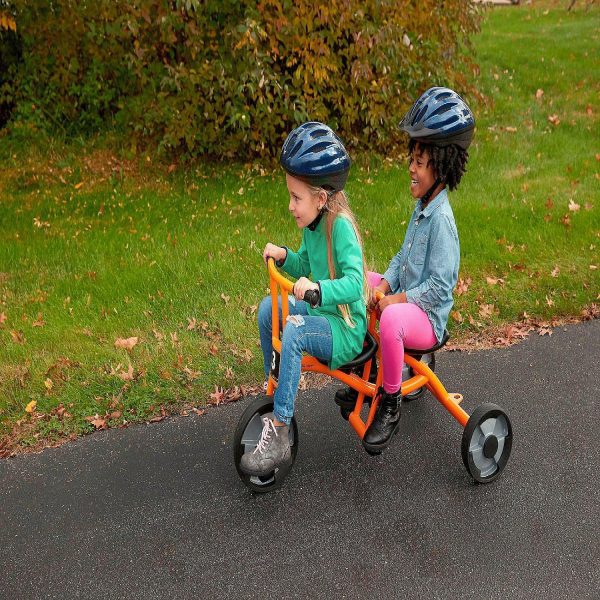 Riding Toys |   Childcraft Child Taxi Tricycle, 2 Seats, Orange Outdoor Toys Riding Toys