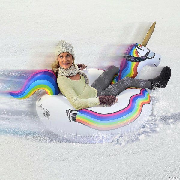 Riding Toys |   Inflatable GoFloats™ Unicorn Winter Snow Tube Outdoor Toys Riding Toys