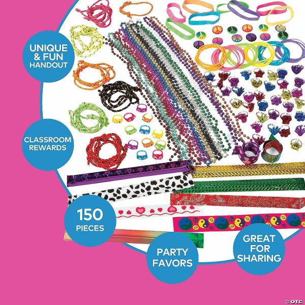 Rings |   1/2″ – 33″ Bulk 144 Pc. Multicolored Novelty Jewelry Assortment Bracelets Bracelets