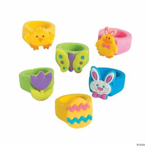 Rings |   Easter Rings – 24 Pc. Glow in the Dark Products Rings