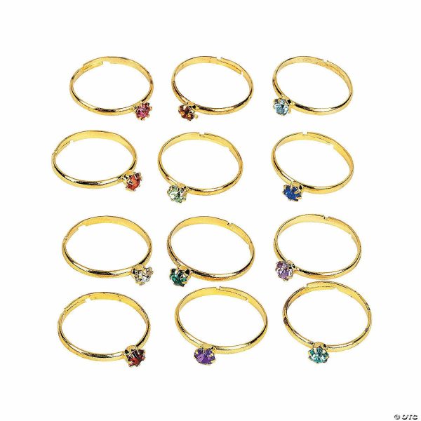 Rings |   Faux Birthstone Rings – 36 Pc. Glow in the Dark Products Rings