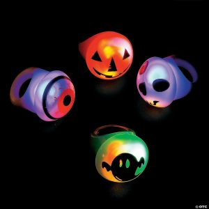 Rings |   Flashing Halloween Light-Up Rings – 12 Pc. Glow in the Dark Products Rings