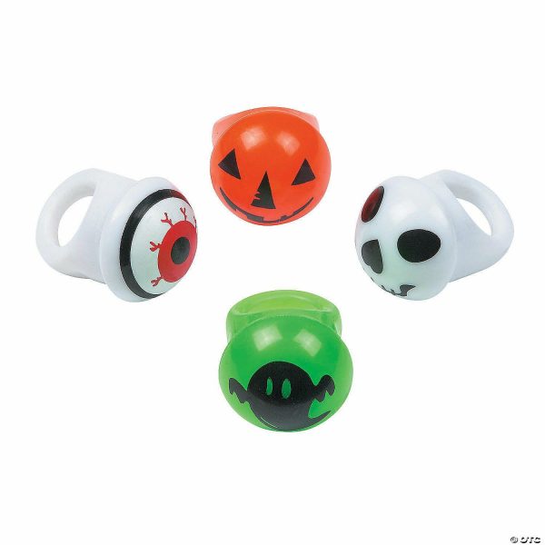 Rings |   Flashing Halloween Light-Up Rings – 12 Pc. Glow in the Dark Products Rings