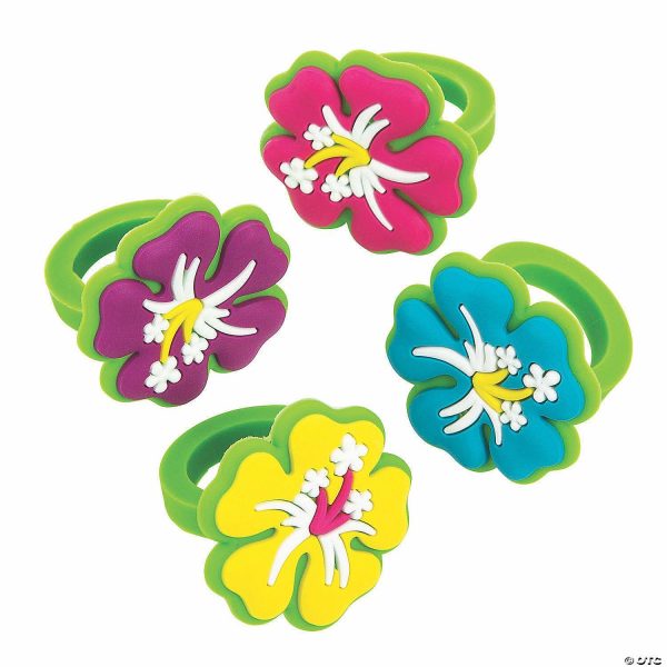 Rings |   Hibiscus Rings – 12 Pc. Glow in the Dark Products Rings