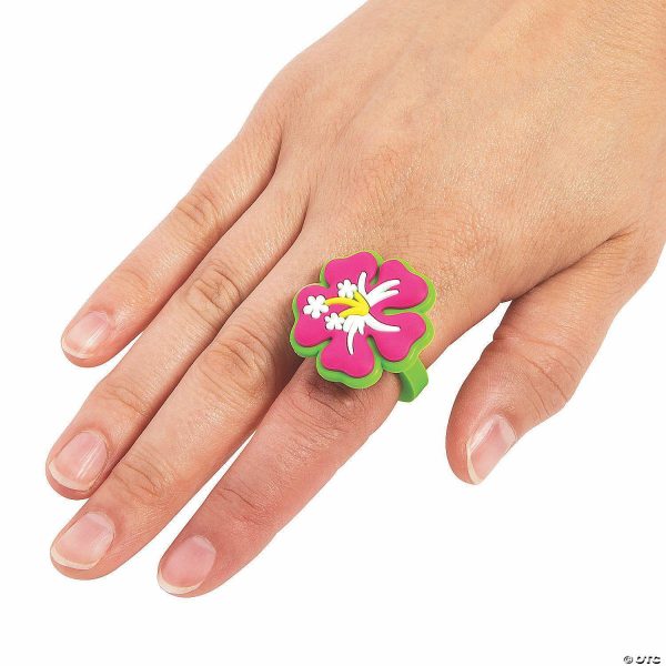 Rings |   Hibiscus Rings – 12 Pc. Glow in the Dark Products Rings