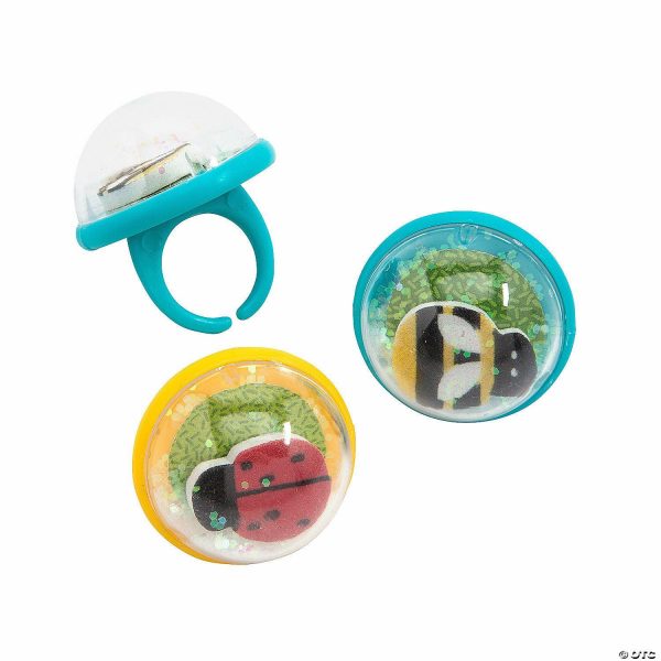 Rings |   Insect Snow Globe Ring Assortment – 12 Pc. Glow in the Dark Products Rings