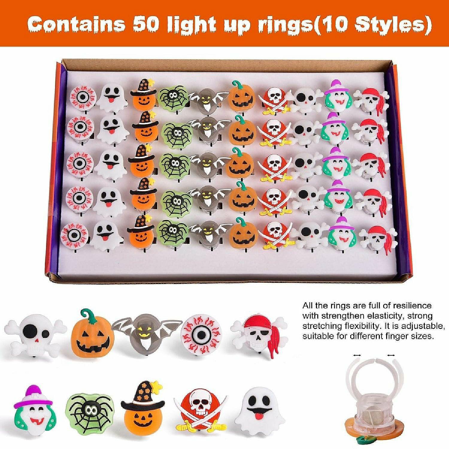 Rings |   Presence – Halloween Party Favors: LED Rings for Kids Glow in the Dark Products Rings