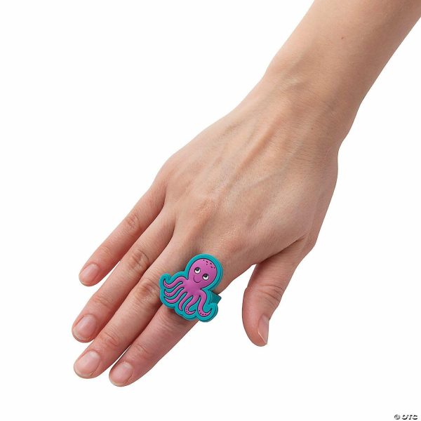 Rings |   Sea Life Rings – 12 Pc. Glow in the Dark Products Rings