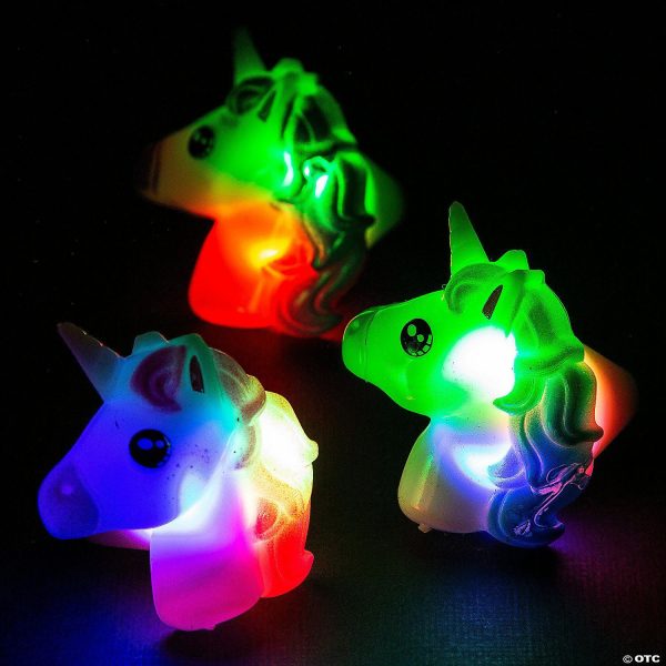 Rings |   Unicorn Light-Up Rings – 12 Pc. Glow in the Dark Products Glow in the Dark Products