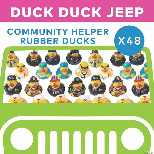 Rubber Duckies |   2″ – 2 1 2″ Bulk 48 Pc. Community Helper Vinyl Rubber Ducks Assortment Novelty Toys Rubber Duckies