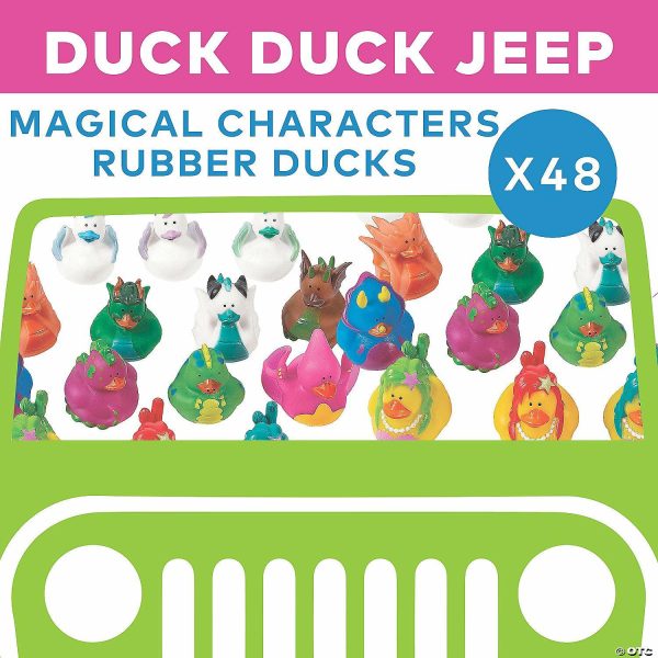 Rubber Duckies |   2″ – 2 1 2″ Bulk 48 Pc. Magical Characters Rubber Ducks Assortment Novelty Toys Play Money