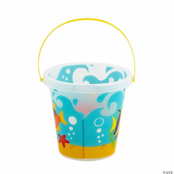 Sandboxes & Sand Toys |   Ocean Scene Sand Buckets – 12 Pc. Outdoor Toys Sandboxes & Sand Toys