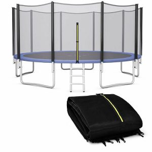 Sporting Goods |   15FT Trampoline Safety Net Replacement Protection Enclosure Net for 10 Poles Outdoor Toys Sporting Goods