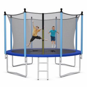 Sporting Goods |   8/10/12/14/15/16FT Jumping Exercise Recreational Bounce Trampoline for Kids W/Safety Enclosure 12 ft Outdoor Toys Sporting Goods