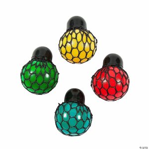 Stress Balls & Toys |   1 1/2″ Mini Color-Changing Vinyl Mesh Squeeze Balls – 24 Pc. Novelty Toys Play Money