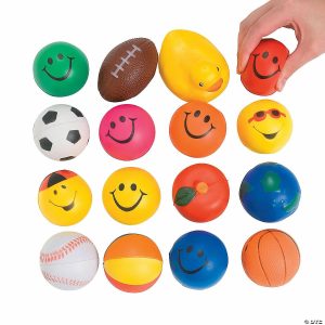 Stress Balls & Toys |   2 1/2 – 3” Slow-Release Foam Stress Toys Assortment – 25 Pc. Novelty Toys Stress Balls & Toys