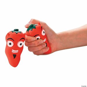 Stress Balls & Toys |   Chili Pepper Stress Toys – 12 Pc. Novelty Toys Stress Balls & Toys