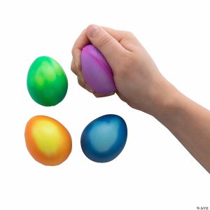 Stress Balls & Toys |   Mood Changing Egg-Shaped Stress Balls – 12 Pc. Novelty Toys Stress Balls & Toys