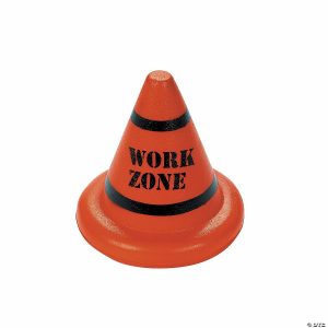 Stress Balls & Toys |   Orange Work Zone Cone Stress Toys – 12 Pc. Novelty Toys Stress Balls & Toys