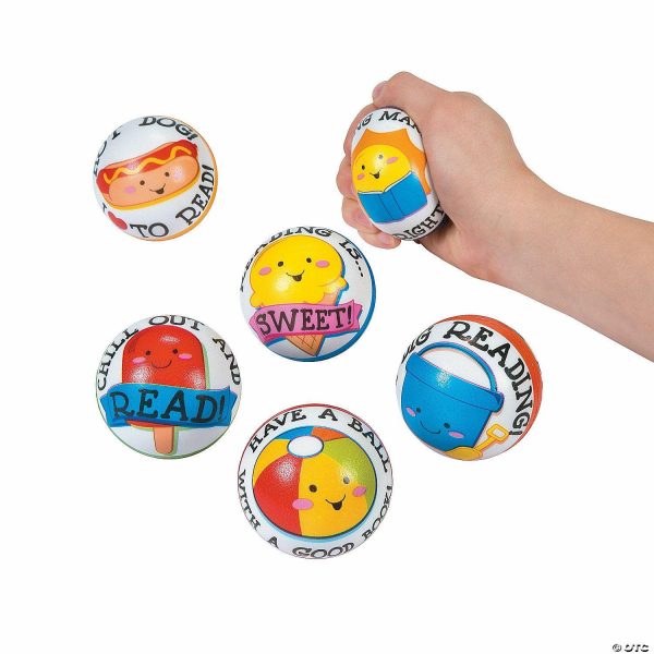 Stress Balls & Toys |   Summer Reading Stress Balls – 12 Pc. Novelty Toys Stress Balls & Toys