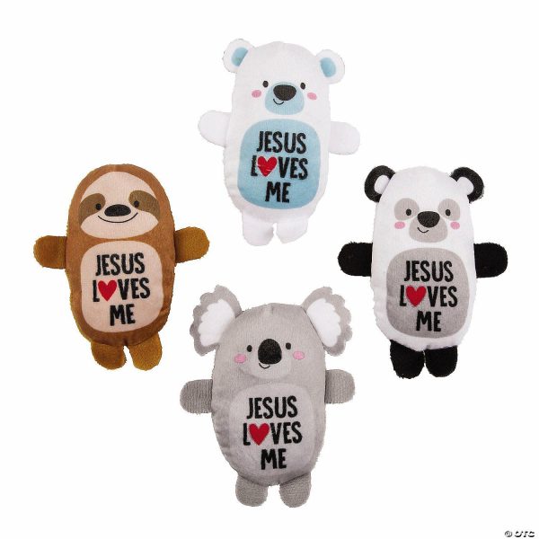 Toy Assortments |   4 1/2″ Bulk 50 Pc. Jesus Loves Me Stuffed Animal Handout Assortment Novelty Toys Play Money