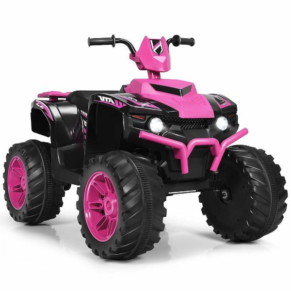 Toy Cars & Vehicles |   Costway 12V Kids 4-Wheeler ATV Quad Ride On Car w/ LED Lights Music  USB Pink Novelty Toys Toy Cars & Vehicles