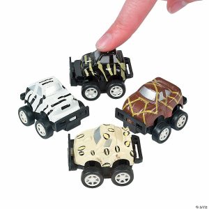 Toy Cars & Vehicles |   Mini Safari Pull-Back Cars – 24 Pc. Novelty Toys Toy Cars & Vehicles