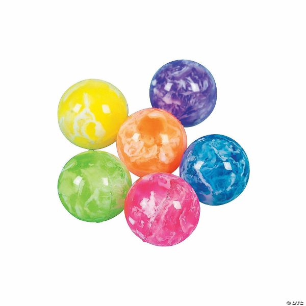 Trampolines |   1/2″ – 5 8″ Bulk 48 Pc. Mini Neon Swirl Rubber Bouncy Balls Balls Balls