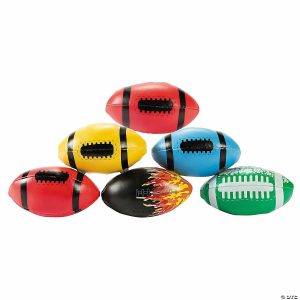 Trampolines |   3 1/2″ Bulk 50 Pc. Mini Football Kick Ball Assortment Balls Balls