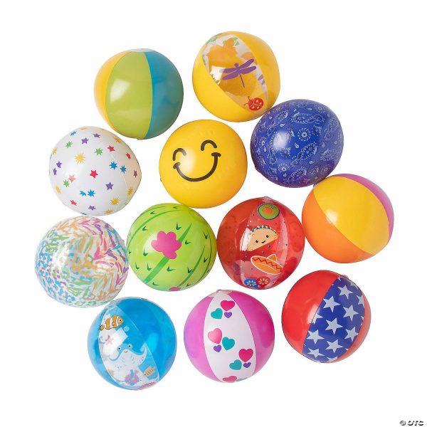 Trampolines |   Bulk 50 Pc. Medium Inflatable 11″ Multicolor Beach Ball Assortment Balls Balls