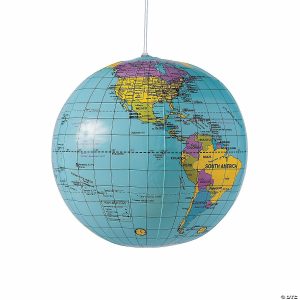 Trampolines |   Inflatable 11″ World Globes – 12 Pc. Balls Balls