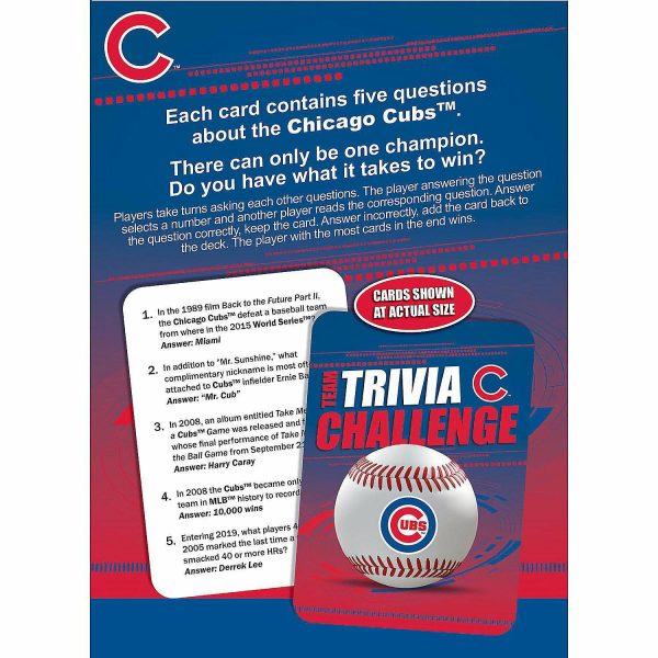 Card Games & Playing Cards |   Officially Licensed MLB Chicago Cubs Team Trivia Game Card Games & Playing Cards Card Games & Playing Cards