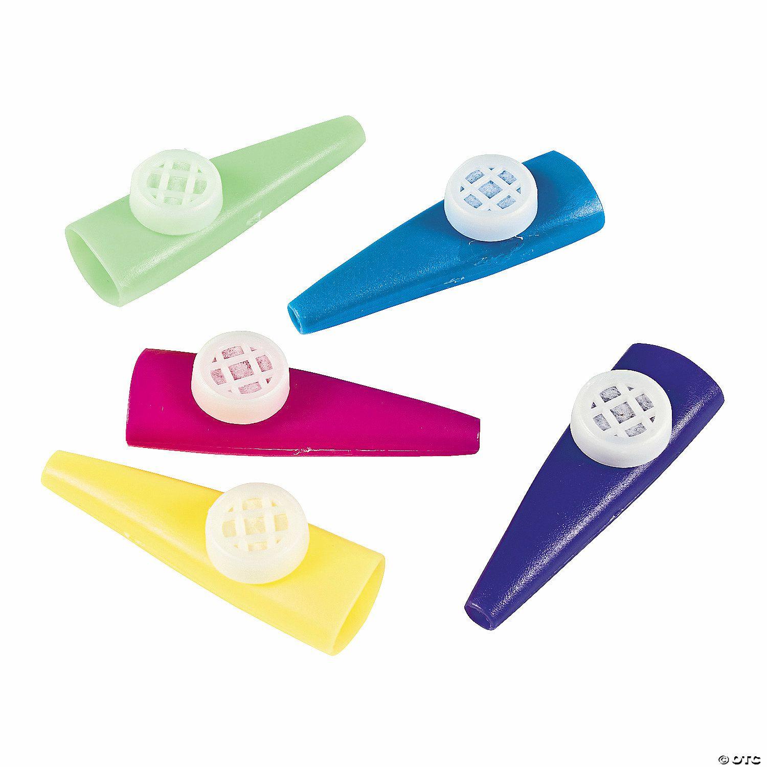 Noisemakers |   2 1/2″ Bulk 72 Pc. Assorted Bright Colors Plastic Kazoos Noisemakers Noisemakers