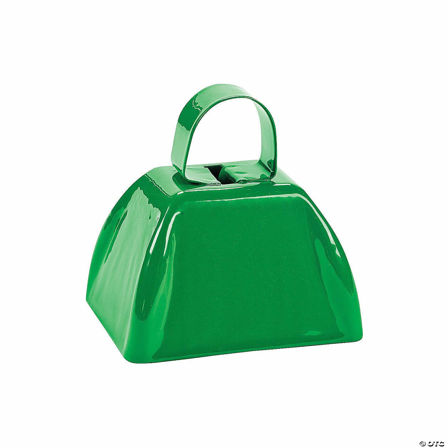 Noisemakers |   Green School Spirit Cowbells – 12 Pc. Green Noisemakers Green