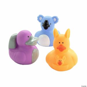 Rubber Duckies |   Australian Animal Rubber Ducks – 12 Pc. Novelty Toys Rubber Duckies