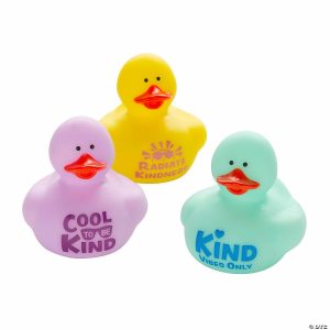 Rubber Duckies |   Kindness Rubber Ducks – 12 Pc. Novelty Toys Play Money