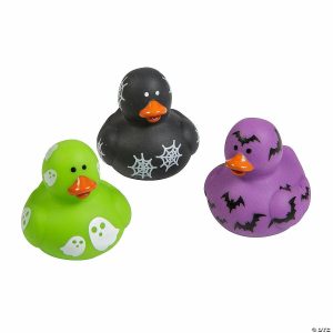 Rubber Duckies |   Mini Halloween-Printed Rubber Ducks – 24 Pc. Novelty Toys Rubber Duckies